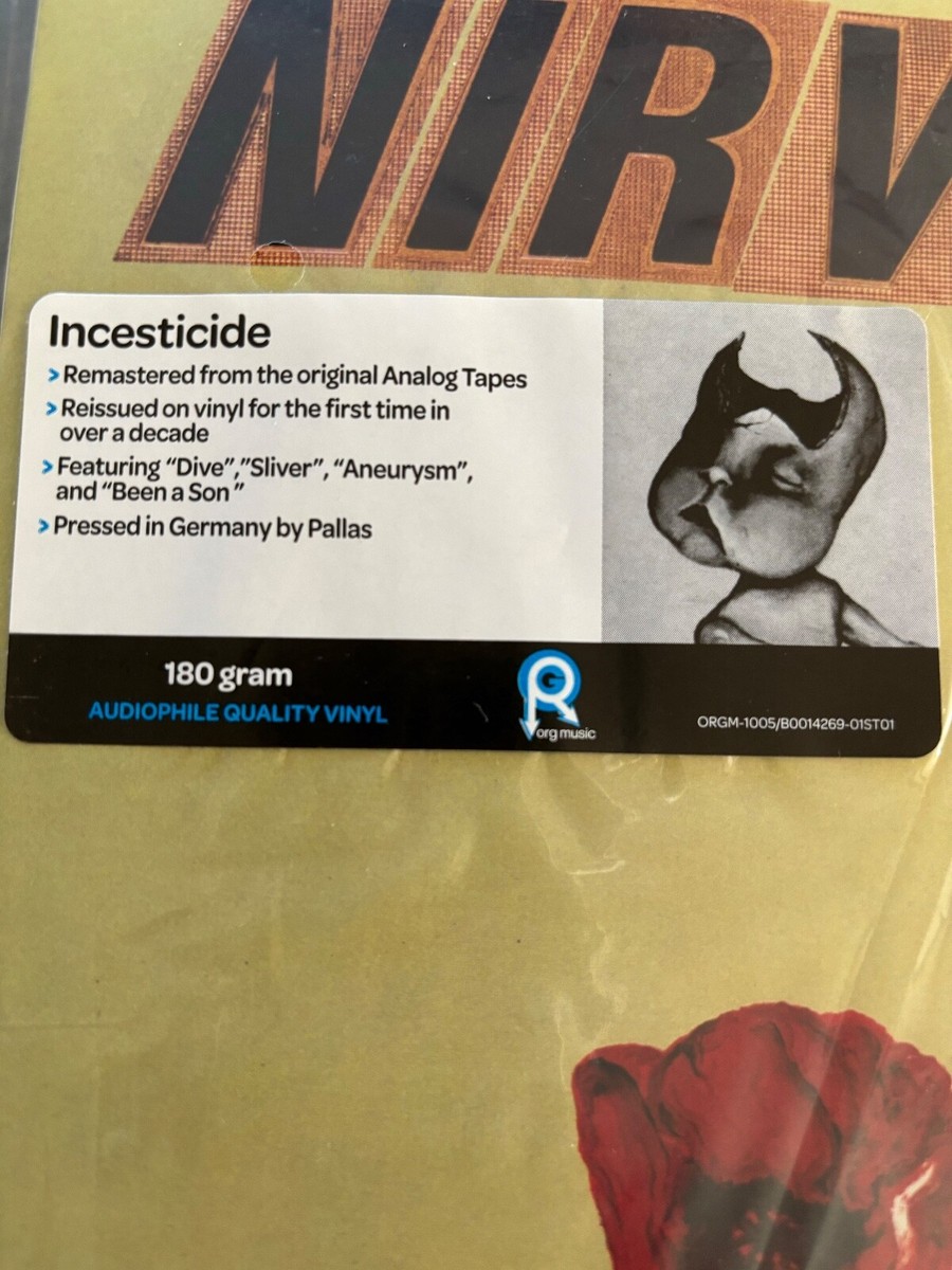 NIRVANA INCESTICIDE PRESSED IN GERMANY ON 180g CLEAR VINYL RE 2011