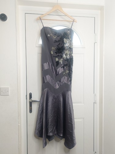 Neu mit N0Tags Pearce Fionda Limited Edition in voller Länge trägerloses Kleid Größe12 - Bild 3 von 8