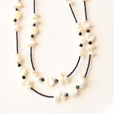 New Lia Sophia Real Pearl Collar 