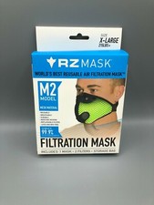 RZ M2 MASK - REUSABLE AIR FILTRATION - BREATHABLE MESH - SIZE X-LARGE - GREEN
