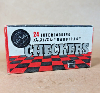 Early 50 s Built-Rite Checkers Interlocking Plastic Checkers