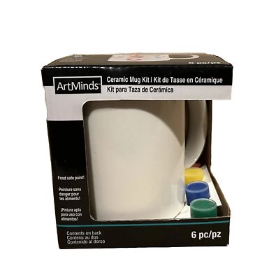 ArtMinds Ceramic Design Your Own Mug 6 Piece Paint Kit