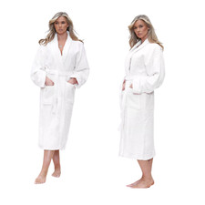 100% Soft Cotton Large Terry Towelling Dressing Gown Bathrobe Unisex Bath Robe