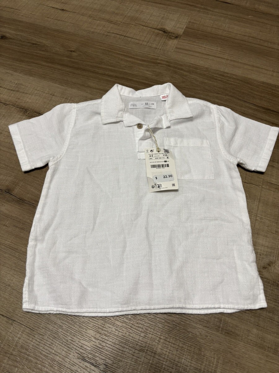 Collar Polos Manga Larga Zara Zara Polo Shirt Size 4-5 Years White