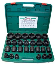 3/4" Kraft-Steckschlüsselsatz 17mm - 60mm Schlagschraubernuss 27-teilig