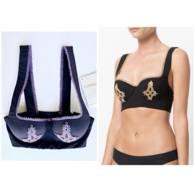 LA PERLA Daily Looks 80 s Virgin Wool Bra Top Bralette NWT
