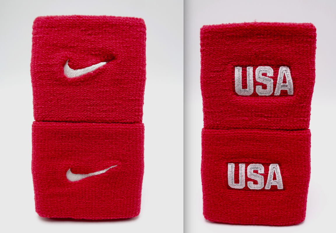 Nike Elite Wristbands DRI-FIT レッド Nike Dri-Fit Wristbands USA University Red/White Singlewide