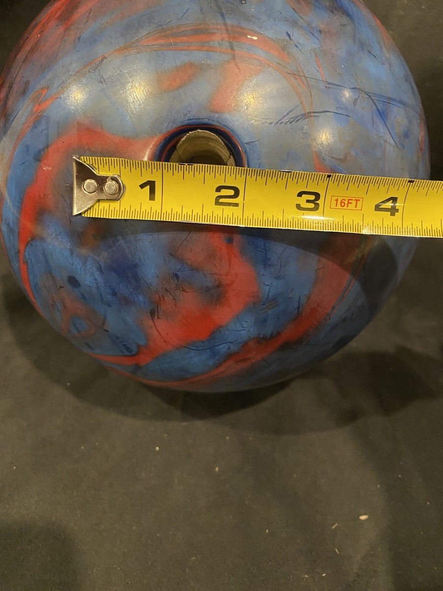 Brunswick Avalanche Bowling Ball 12 Lbs - Red And Blue Marble
