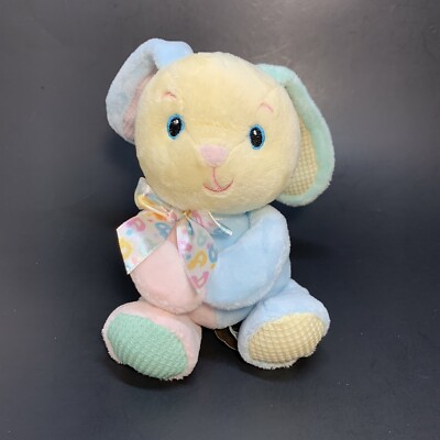 First & Main Pastel Bunny Rabbit 7'' Plush Waffle Weave Huggums Stuffed Animal