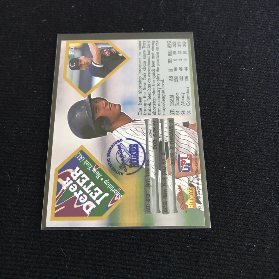 DEREK JETER 1995 SIGNATURE ROOKIES FUTURE DYNASTY AUTO 652/1050 - Image 2 of 2