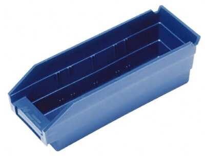 36 Pack Quantum Storage QSB101 Blue Economy Shelf Bins: 11-5/8'' x 4-1/8'' x 4''
