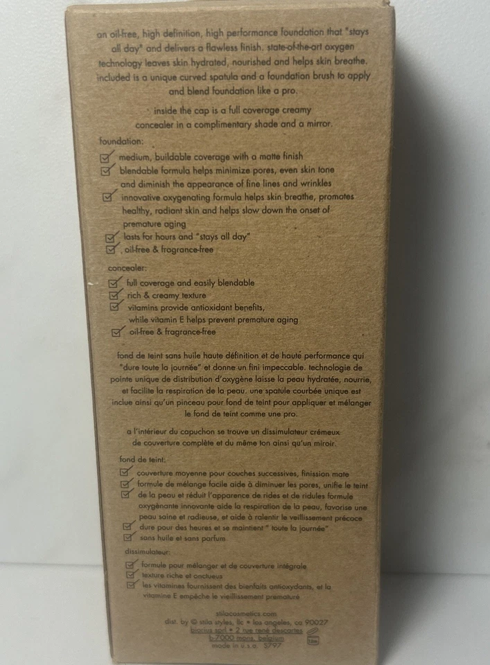 2X Stila Stay All Day Liquid Foundation Concealer & Brush Kit #8 Honey - Image 3 of 4