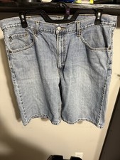 Vintage Levis Shorts Mens 38 Blue 550 Relaxed Fit Light Wash Denim USA Made Y2K