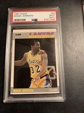 B25 #56 Magic Johnson Los Angeles Lakers 1987/88 fleer mint PSA￼ 9