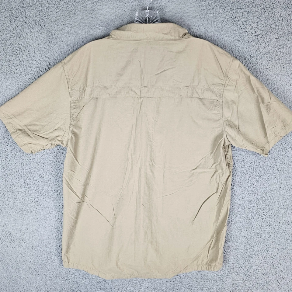 Camisa de pesca The North Face para hombre mediana beige Ripstop ventilada senderismo al aire libre Foto 2 de 4