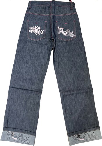 PINK Panther da Uomo \u0026 Ragazzi Baggy Jeans Loose Fit, Hip Hop Urban Denim  Pants | eBay