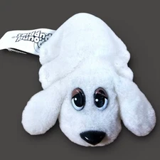 Galoob Pound Puppies Mini Plush Stuffed Toy Solid White Vintage 1995 2.5"