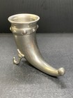 Vintage Norwegian Pewter Viking Horn Cornucopia Shot Glass 3"x 4"  "95% TN" mark — photo 3