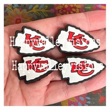 4 Pce KANSAS CITY Football Team Silicone Focal Beads DIY Keychains Beadable Pens
