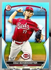 2023 Bowman Draft - Cole Schoenwetter #BD-116 Sky Blue /499 (RC)