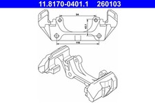ATE Bremssattelhalter Vorne (11.8170-0401.1) für Mercedes-Benz E-Klasse CLK SLK