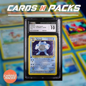 Carte Pokemon Tartard 13/102 Holo Set de base Edition 1 CGC 10 GEM MINT