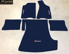 Autoteppiche Kofferraummatte Set für Audi B3 Typ 89 Coupe dkl.blau Velours 5tlg.