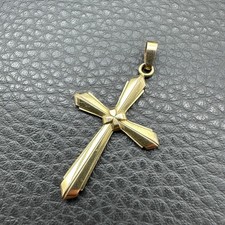 Vintage Andreas Daub A*D "Amerikaner" Kreuz Anhänger Gold Double - Top Zustand!