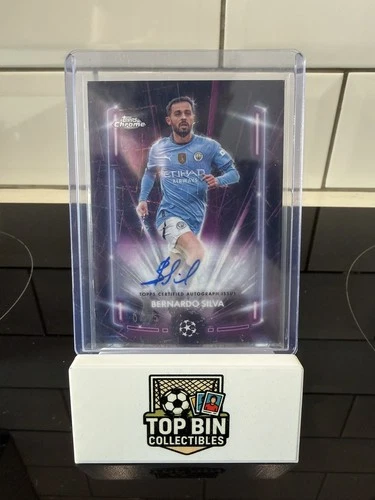2024-25 Topps Chrome UCC Black Lazer Autographs Bernardo Silva 01/75