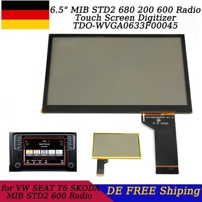 TDO-WVGA0633F00045 6.5'' Touch Screen Digitizer für VW 200 MIB STD2 NAV Radio DE