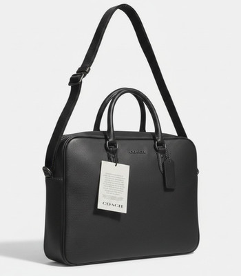 Coach Restored Liam Compact Black Briefcase Bag NWT