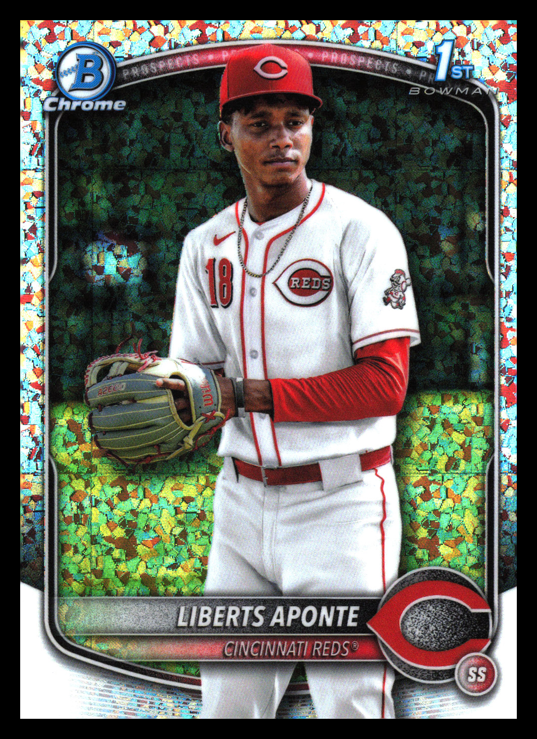 2025 Bowman Chrome - Liberts Aponte 1st Bowman Mini Diamond Refractor #BCP-174