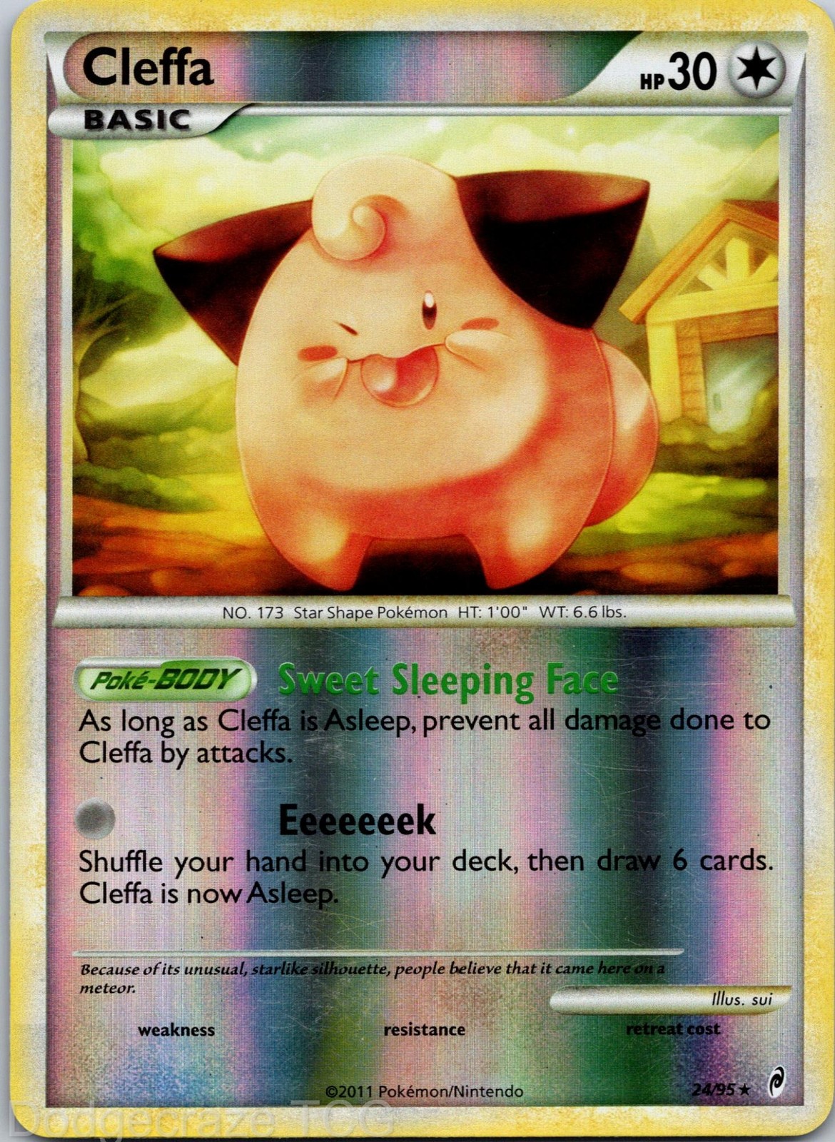 Cleffa 24/95 Rare Call of Legends Pokemon Reverse Holo LP