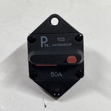 50Amp Circuit Breaker with Manual Reset, Waterproof Inline Fuse for Boat Trollin