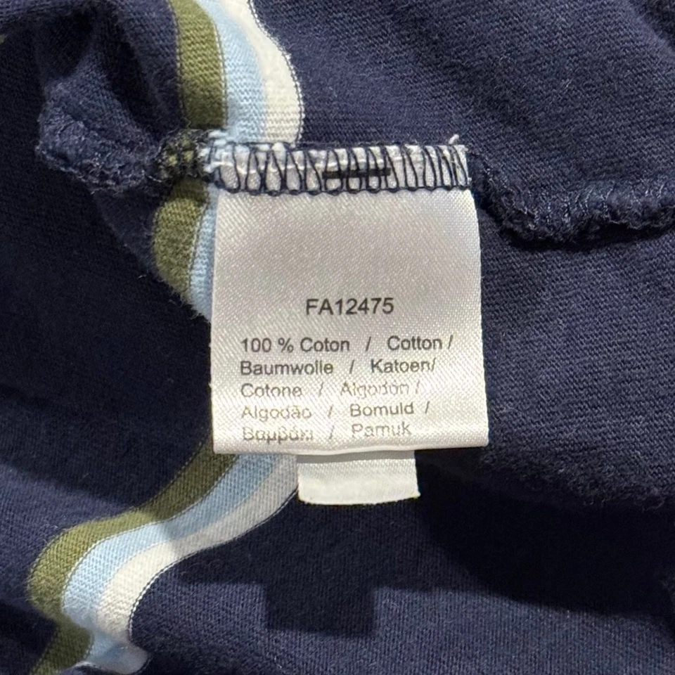 Top Lacoste Niñas Logo Cocodrilo Preppy Rayas Azul Talla 10 GL Foto 3 de 4