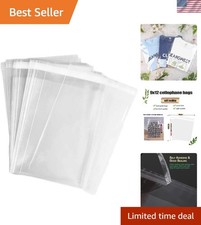 Crystal Clear 9" x 12" Self-Sealing Cello Bags - Pack of 50 for Easy Packaging