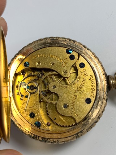 Antike 1895 ILLINOIS GRADE 140 MODEL 1 7j 6s HUNTER Taschenuhr (BESCHREIBUNG LESEN) - Bild 13 von 14