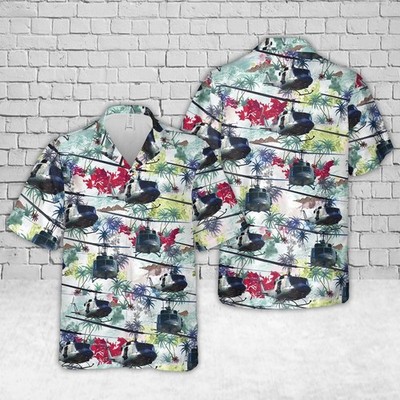 USAF 40th Flight Test Squadron Bell UH-1 Huey Hawaiian Shirt Pilot Gift