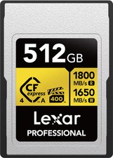 Lexar - 512GB GOLD CFexpress 4.0 Type A Memory Card, for Photographers, Vide...