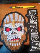 IRON MAIDEN Eddie LARGE EMBROIDERED IRON-ON BACK PATCH FOR JACKET - MINT