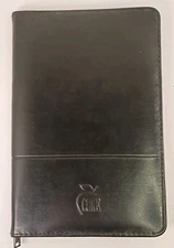 Leeds Black Notepad Holder With Zipper 