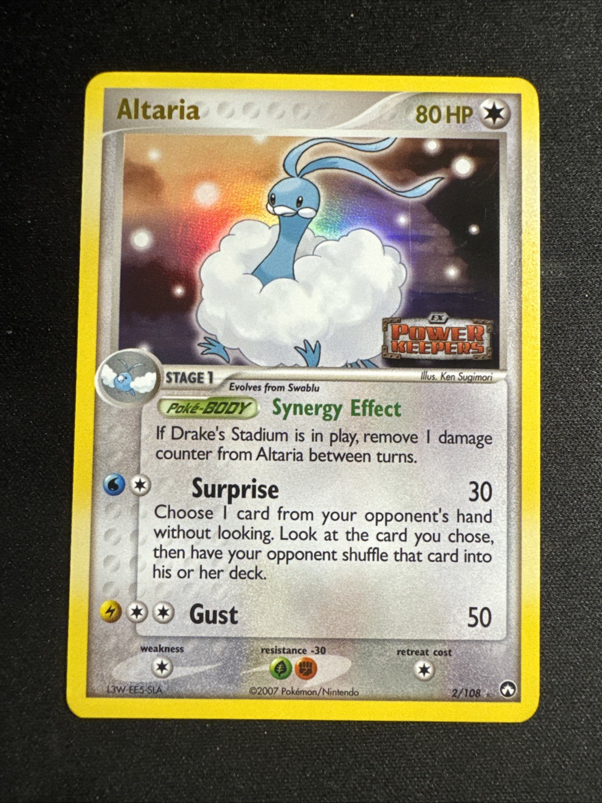 2007 POKEMON POWER KEEPERS #2/108 ALTARIA REVERSE HOLO STAMPED NM
