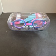 Aqua2ude Kids Swim Goggles BLUE - PINK - LIGHT BLUE Ages 6 Protective Case