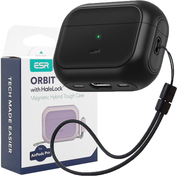 ESR Orbit Halolock Magsafe Case FüR Airpods Pro 1/2, Schwarz-image