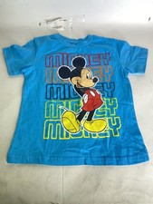 Disney Mickey Mouse Blue Short Sleeve Tee T-Shirt Kids Boys Girls Size 6