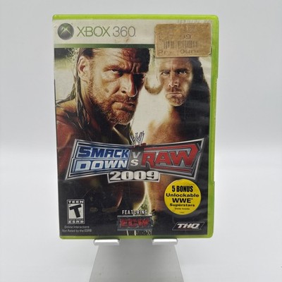 WWE ECW Smackdown Vs. Raw 2009 Wrestling Video Game Microsoft Xbox 360 Complete 