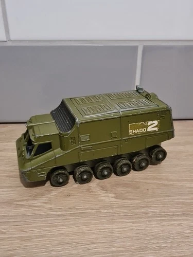 Vintage Dinky Toys Shado 2 Military Vehicle Made In England Flip Missile Roof.