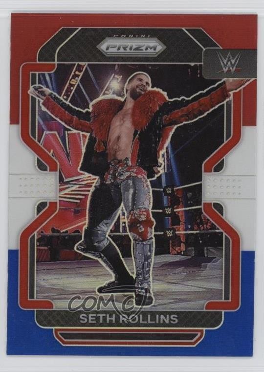 2022 Panini Prizm WWE Red White & Blue Prizm Seth Rollins #111 1e1j