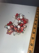 Red And White Bubble Bracelet