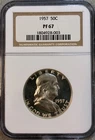 1957 50C Franklin Half Dollar Proof NGC PF67